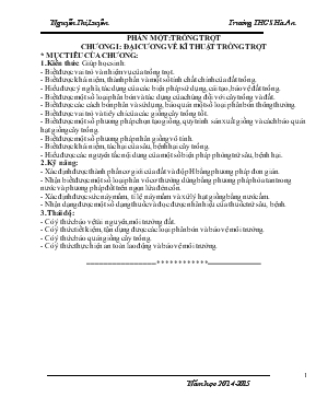 Giáo án Công nghệ 7 - Trường THCS Hà An